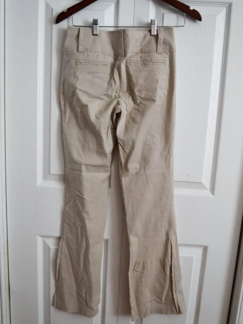 bebe 2b Y2K Linen Blend Trouser Pants Low Rise Boot Cut Flare 30